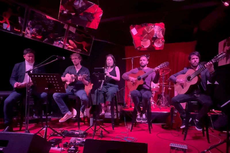 Trio Teleboteco playing Brazilian choro music in Sydney